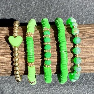 BLING: Green/Gold Friendship Bracelets